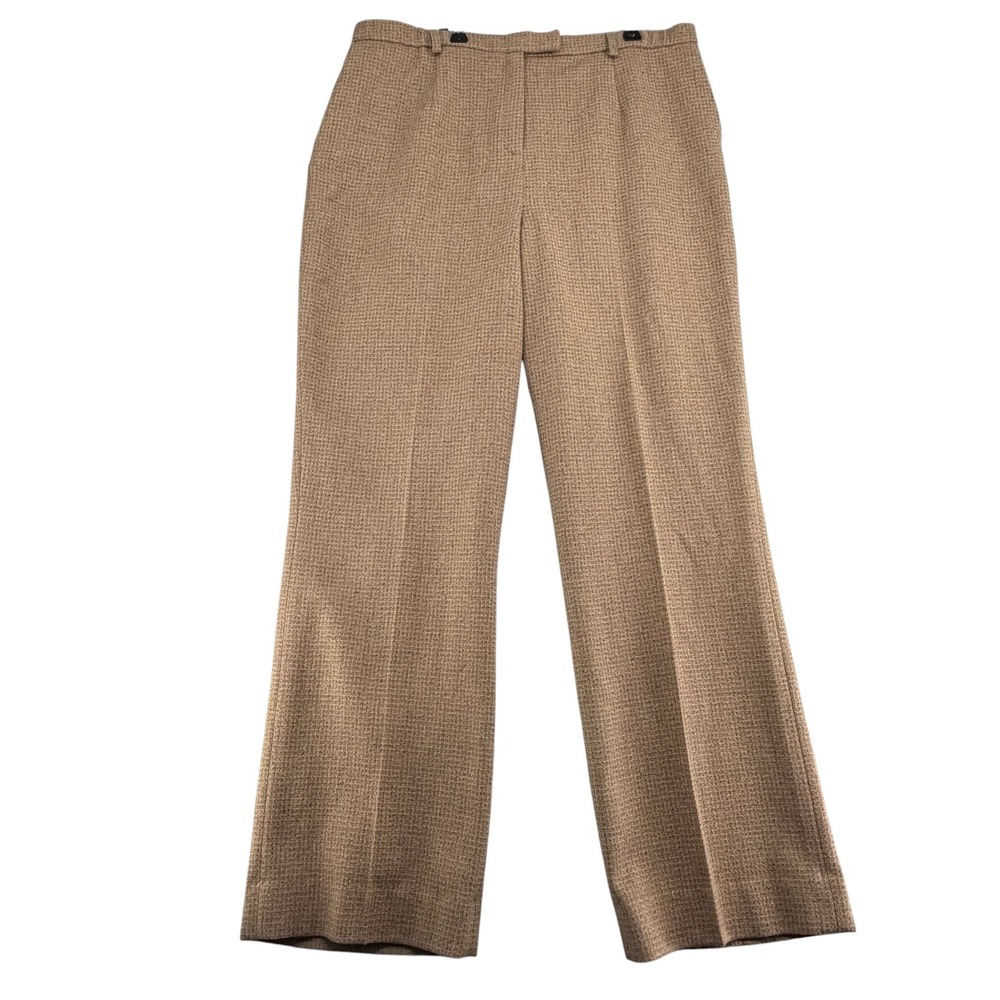 Pendleton Petite Vintage Wool Silk Tweed Trousers Womens 16 High Rise Wide Leg